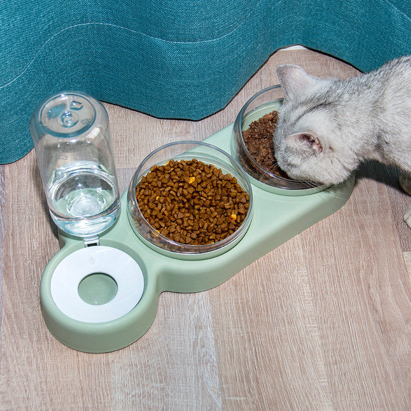 Pet Bowl Automatic Food Feeder Bowl With Water Fountain
