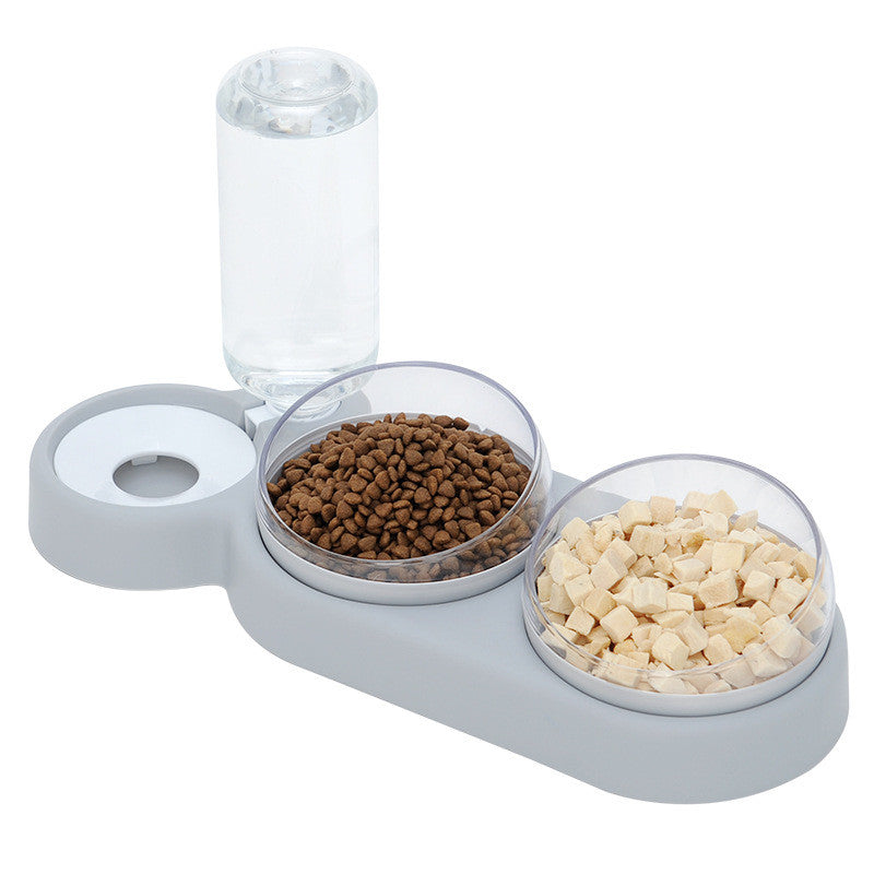 Pet Bowl Automatic Food Feeder Bowl With Water Fountain