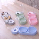 Pet Bowl Automatic Food Feeder Bowl With Water Fountain