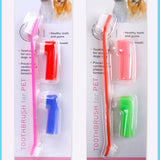 Double Head Toothbrush  Soft Pet Finger Toothbrush Set Pets Dogs Cats Teeth Care