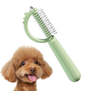 Cat Brush Self Cleaning Slicker Pets Grooming Tool With Cute Dinosaur Shape Double-sided