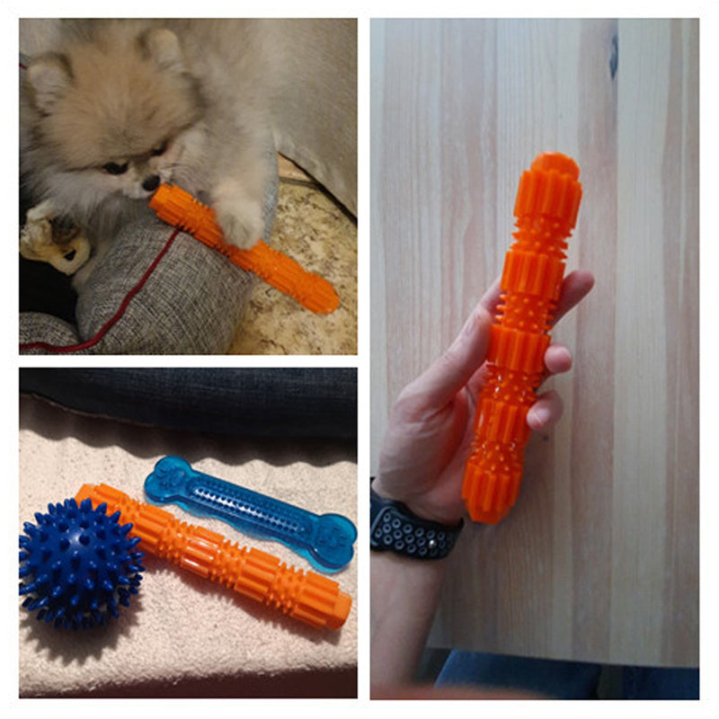 Pet Dog Chew Toy For Aggressive Chewers Treat Dispensing Rubber Teeth