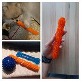 Pet Dog Chew Toy For Aggressive Chewers Treat Dispensing Rubber Teeth
