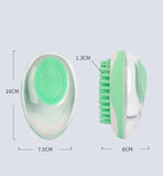 Dog Cat Bath Brush 2-in-1 Pet SPA Massage Comb Soft Silicone Pets Shower.