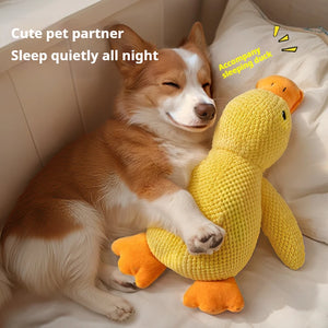 Pet Plush Toy Dog Calming Duck Stuffed Duck Toys Chew Toy Squeaky For Puppy Pet Teeth