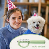 Cat Brush Self Cleaning Slicker Pets Grooming Tool With Cute Dinosaur Shape Double-sided