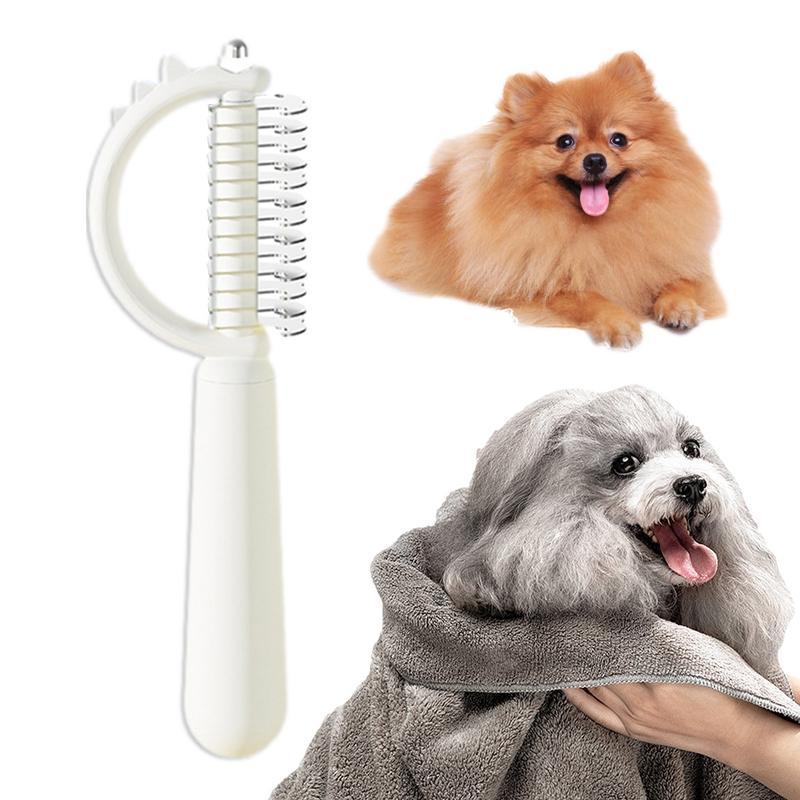 Cat Brush Self Cleaning Slicker Pets Grooming Tool With Cute Dinosaur Shape Double-sided