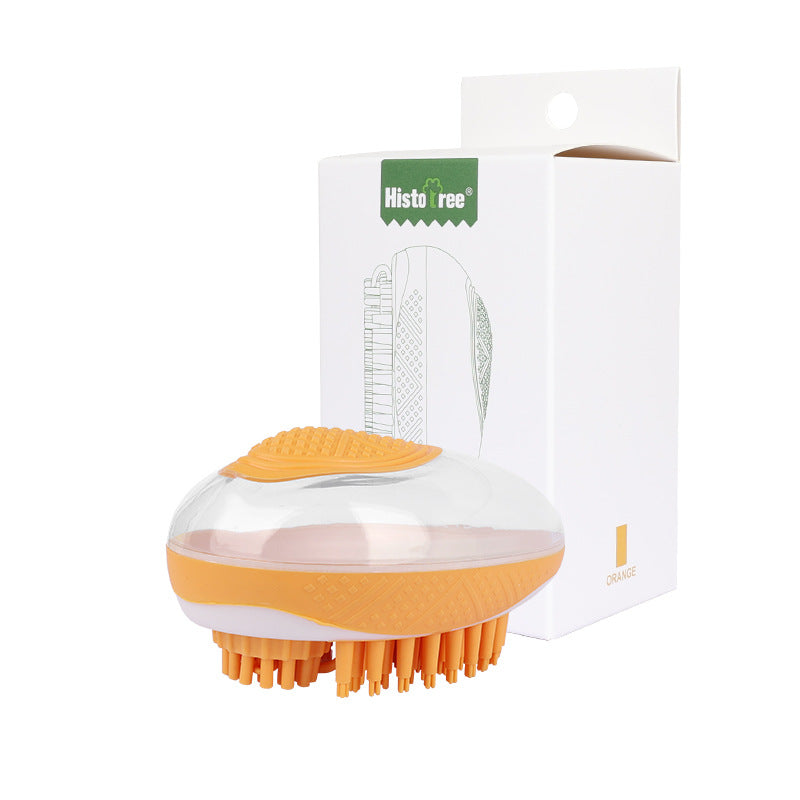 Dog Cat Bath Brush 2-in-1 Pet SPA Massage Comb Soft Silicone Pets Shower.