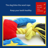 Dog Knot Plush Toy Cartoon Cotton Rope Pet Interactive Toy Cleaning Teeth Chew Toy