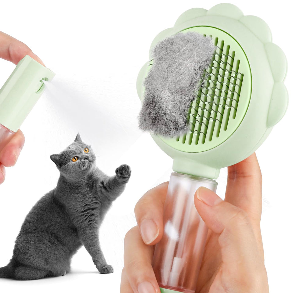 Spray Cat Brushes For Indoor Cats With Release Button Cat Brush