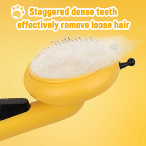 Bee-Shaped Self-Cleaning Cat Brush For Shedding One-Click Hair Removal