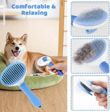 7pcs Pet Grooming Kit, Self-Cleaning Brush Shedding Kit With Nail Clipper.