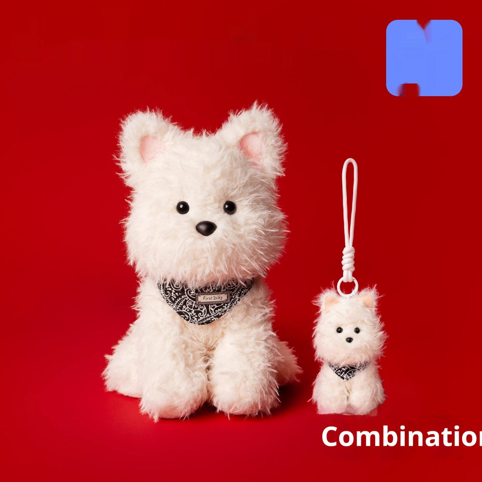 West Highland Puppy Dog Doll Plush Toy Birthday Gift