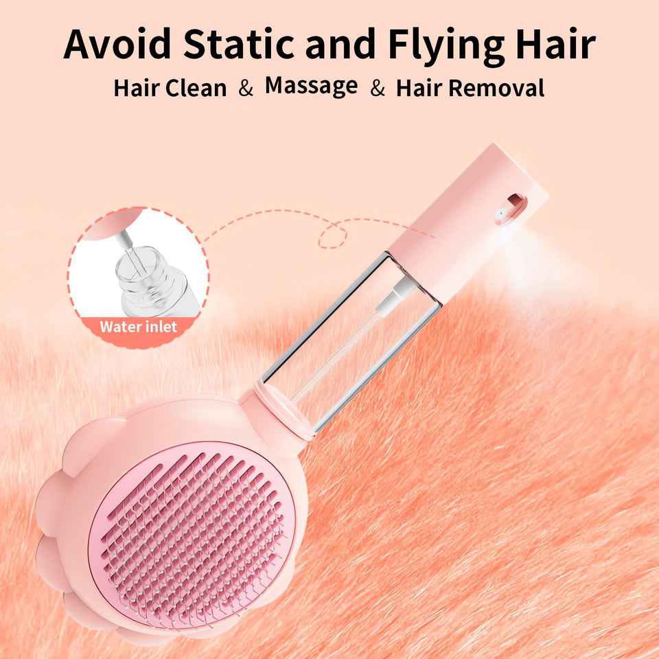 Spray Cat Brushes For Indoor Cats With Release Button Cat Brush